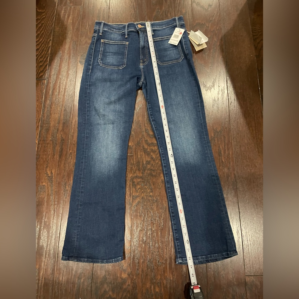 Mother Patch Pocket Insider Flood Jeans Women Size 32  English  Chic - Picture 4 of 14